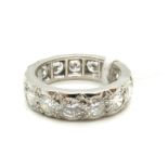 A Diamond Set Eternity Band, uniform set throughout with brilliant cut stones, approximate total