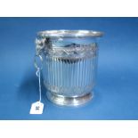 An Irish Hallmarked Silver Ice Bucket, RII, Dublin 1974, (also bearing Sheffield Assay Office import