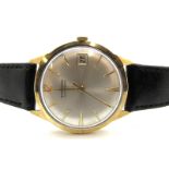 Garrard; A 9ct Gold Cased Automatic Gent's Wristwatch, the signed dial with line markers and