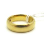 A 22ct Gold Plain Wedding Band, Birmingham 1966.