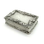 A Hallmarked Silver Vinaigrette, John Bettridge, Birmingham 1828, of rectangular form, allover