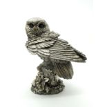 A Modern Hallmarked Silver Filled Model of an Owl, limited edition 14/100, 18.5cm high.