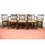 A Set of Eight Early XIX Century Mahogany Dining Chairs, two carvers and six single, with