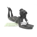 •TOM GREENSHIELDS (1915-1994) 'Anya with Book', cold cast resin copper, number 176 of a limited