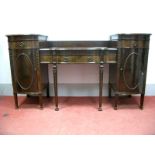 An Early XX Century Mahogany Pedestal Sideboard (possibly Waring & Gillow), the low back with