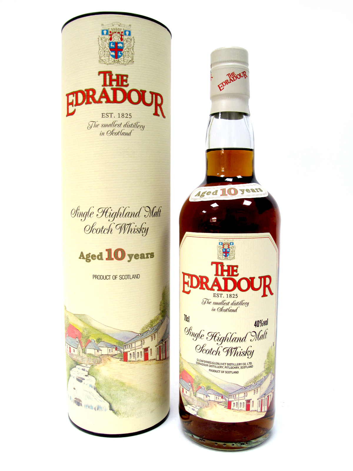 Whisky - The Edradour Single Highland Malt Scotch Whisky Aged 10 Years, 1980's bottling, 70cl, 40%