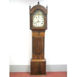 A XIX Century Mahogany Eight-Day Longcase Clock, the white dial inscribed "J. Fesemier? Brynmawr",