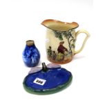 A Royal Doulton Porcelain Vase, of ovoid form, painted in the 'Blue Children' pattern with a boy and