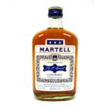 Cognac - J. &. F. Martell Cognac (1960's/1970's), 12 Fl. OZS., 70% Proof, with screw cap.