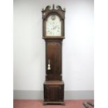An XVIII Century Oak Eight-Day Longcase Clock, the arched dial inscribed "Joseph Hall,