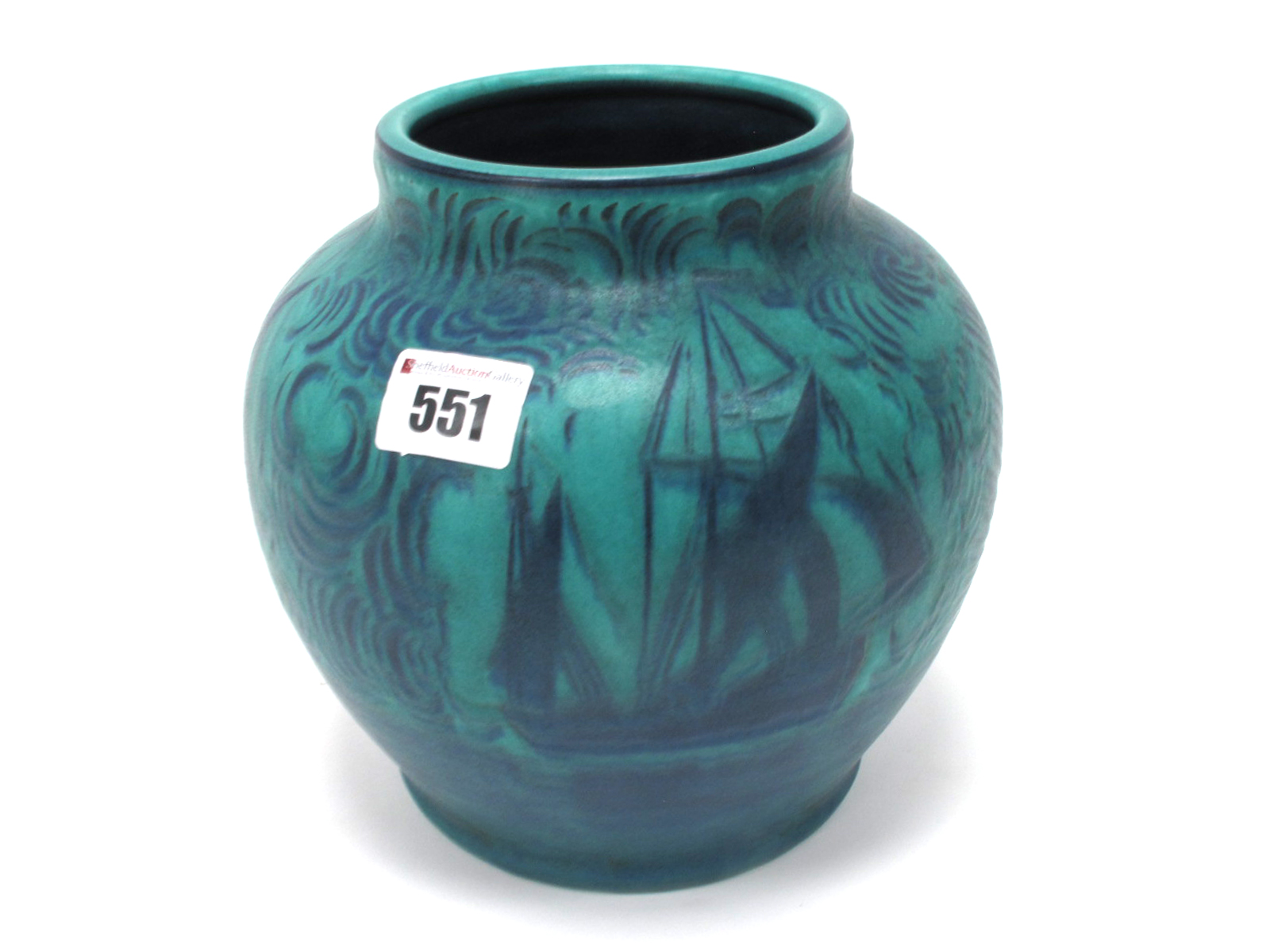 A Pilkington's Royal Lancastrian Pottery Vase, of ovoid form, designed by William Mycock, with