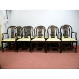 A Set of Ten Early XX Century Mahogany Dining Chairs (possibly Waring & Gillow), the eight single