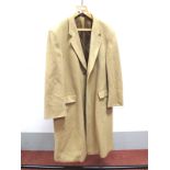 A Gentleman's Beige Cashmere Overcoat, by Westbury.