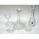 A Collection of Waterford Crystal, in the 'Lismore' pattern, etched marks, comprising six