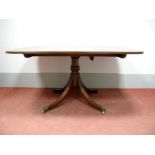 An Early XIX Century Mahogany Breakfast Table, the rectangular top with reeded edge, raised on