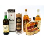 Mixed Spirits - Gonzalez Byass Dry Fino Sherry, La Ina Sherry, Matignon Fruits au Cognac Marrons,