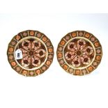 Two Derby Porcelain Plates, decorated in Imari pattern 1126, impressed and printed mark, 22cm