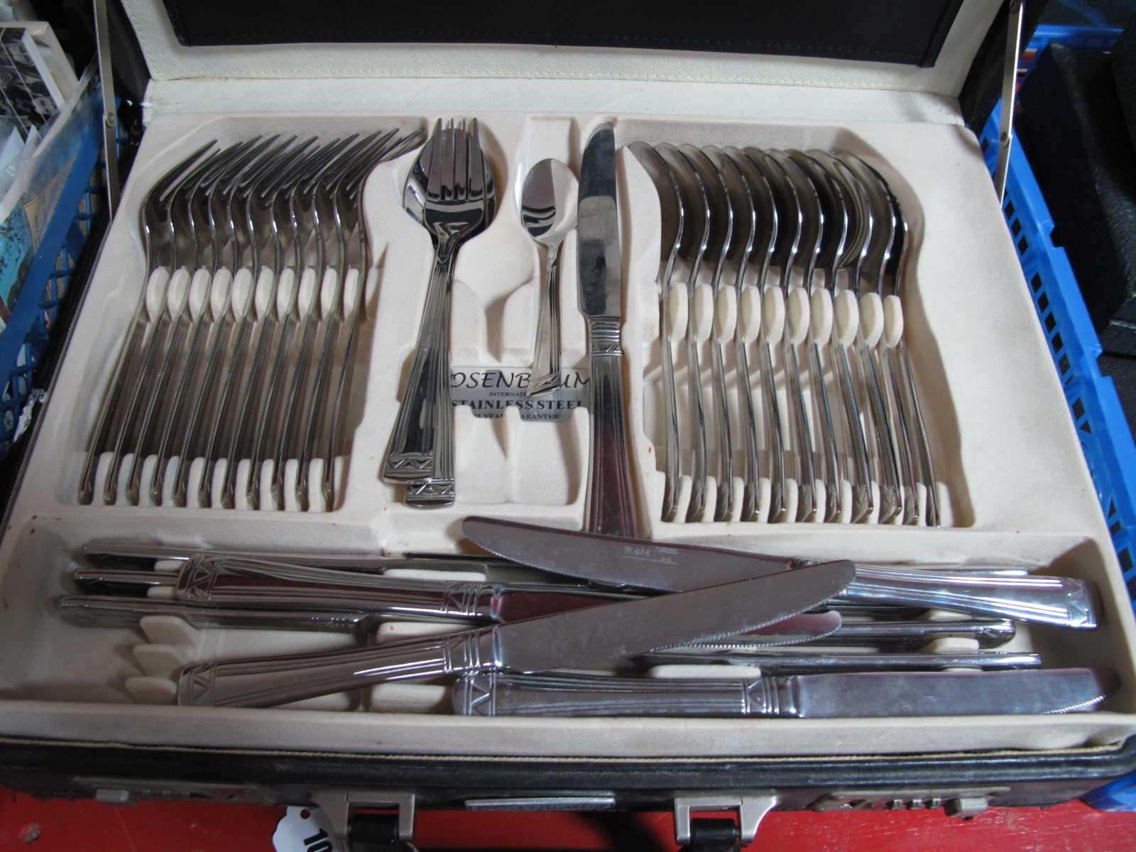 Rosenbaum Stainless Steel Cutlery, of approximately seventy three pieces, in original carry case.