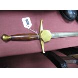 Wilkinson Sword, circa 1970's Presentation Sword, etched to one side, brass septagonal shield to