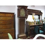 A Late XVIII Century Oak Thirty-Hour Longcase Clock, the engraved brass dial inscribed "Garland