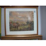 Michael Crawley (Derbyshire Artist) Vale of Pickering Watercolour, 3.5 x 41.5cm, signed lower