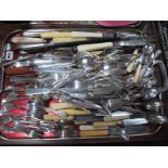 A Quantity of Loose Electroplated Cutlery, toasting fork, etc; (silver hallmarked tea forks and