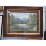 Kinnaird (Probably Henry Jones), Rydal Water From Ambleside, Watercolour, 34 x 50.5cm, signed