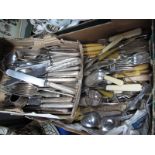 Cased Coffee Spoons, other cutlery:- Two Boxes