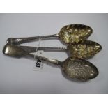 A Pair of Hallmarked Silver Berry Spoons, NH (Jacksons p.210 unidentified) London 1759; together