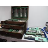 A "Heritage Plate" Canteen of Plated Cutlery, in fitted wooden canteen; together with matching boxed