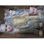 A Quantity of Original Dolls Hospital Parts, including porcelain head, composition body parts.
