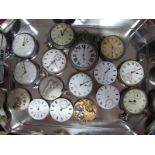 A Collection of Assorted Openface Pocketwatches, movements/dials etc (spares/repairs/damages).