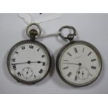 J.W.Benson London; A Hallmarked Silver Cased Openface Pocketwatch, the signed dial with Roman