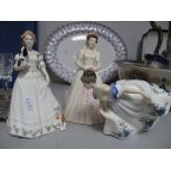 Royal Doulton Figurines - 'Beatrice' HN 3263, 'Take Me Home' HN 3662, Wedding Present HN 4216. (3)