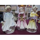 Royal Doulton Figurines - 'Faith' HN 3082, 'Hope' HN 3061, 'Charity' HN 3087. (3)