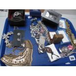 Assorted Modern Costume Jewellery, including wristwatches, necklaces, earrings etc:- One Tray