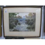 J.A. Dees, River Scene, watercolour, signed lower left.