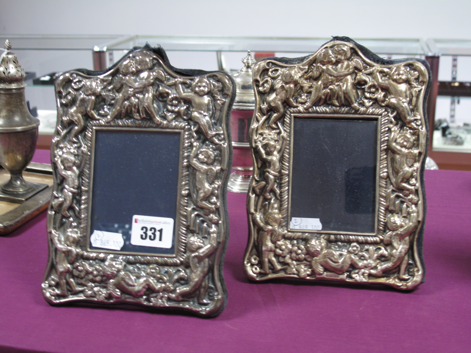 A Highly Decorative Pair of Modern Hallmarked Silver Mounted Photograph Frames, RC, Sheffield