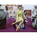 Peggy Davies 'Clarice Teatime' Figurine, limited edition 427/500, 22cm high.