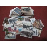 Postcards - over five hundred, many pre-WWII, U.K. and foreign topographical, street views, humour.