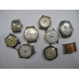 Orion, Teka, Kelton and Other Vintage Wristwatch Heads, (damages/no straps).
