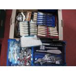 A Large Mixed Lot of Assorted Plated Cutlery, including Mappin Brothers fish knives and forks, cased