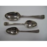 A Pair of Hallmarked Silver Old English Pattern Spoons, possibly Sarah & John William Blake,