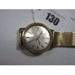 Certina Automatic Vintage Gent's Wristwatch, on later textured bracelet with 9ct gold clasp.
