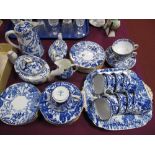 A Royal Crown Derby Mikado Style Tea Service, forty four pieces, including tea pot (damaged),