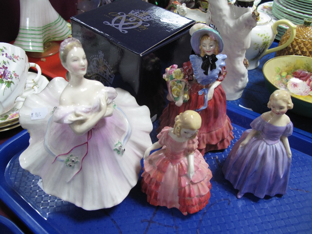 Royal Doulton China Figurines, 'The Ballerina' HN2116, 'Lady Betty', 'Marie', 'Rose'.