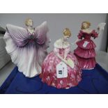Royal Doulton Figurines - 'Victoria' HN 2471, 'Jennifer' HN 3447, 'Isadora' HN 2938. (3)