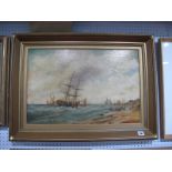 F. Bush, 'Greenhithe, Kent', XIX Century oil canvas, signed lower left, titled lower right 40 x