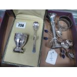 A French Christening Egg Cup and Spoon, in original "E Lemarchand Joaillier Rennes" fitted case;