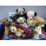 A Collection of Nine Modern Jointed Teddy Bears, by Gund, Beatrijs Bears Belgium, Countrylife bears,